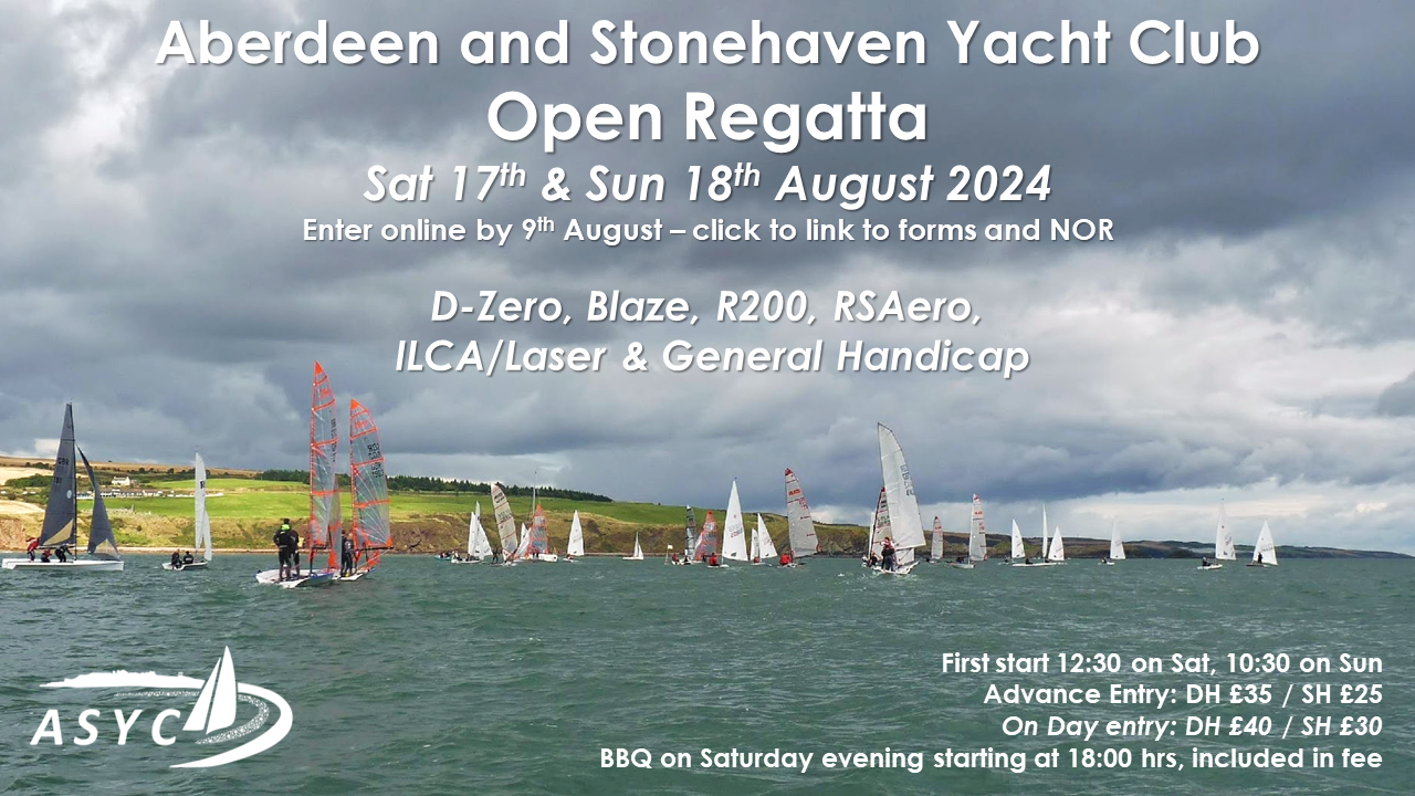 Open regatta 17 and 18 August 2024